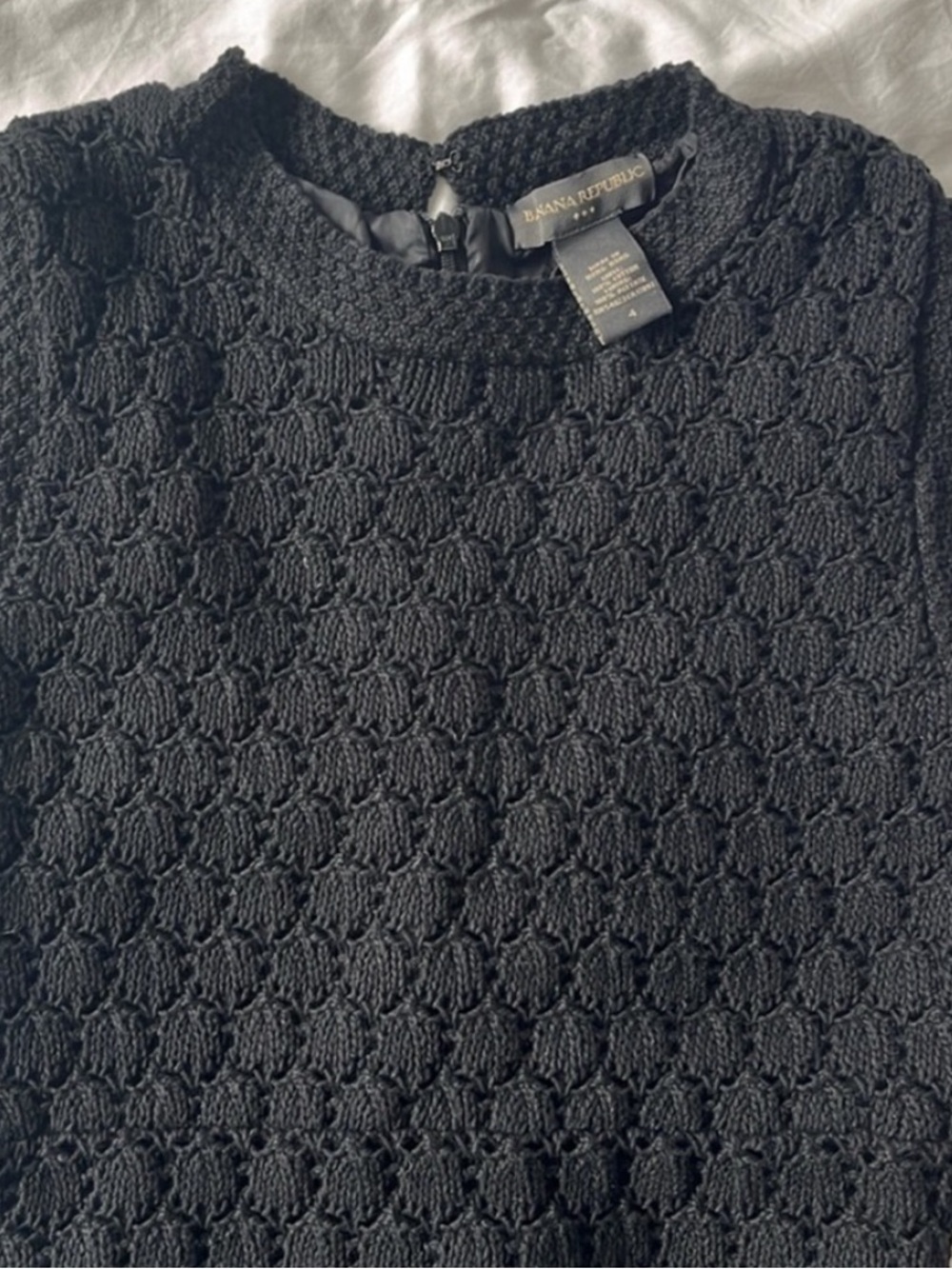 Banana Republic Lined Crochet Sweater Dress Size 4